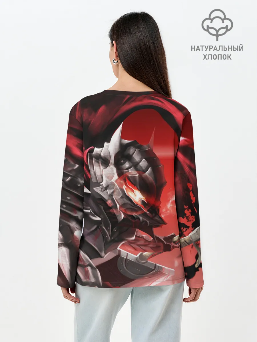 Лонгслив женский. Хлопок / БЕРСЕРК с двух сторон