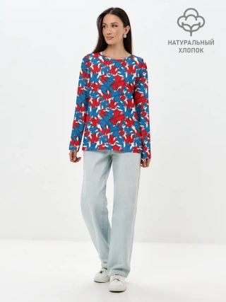 Лонгслив женский. Хлопок / Кимоно