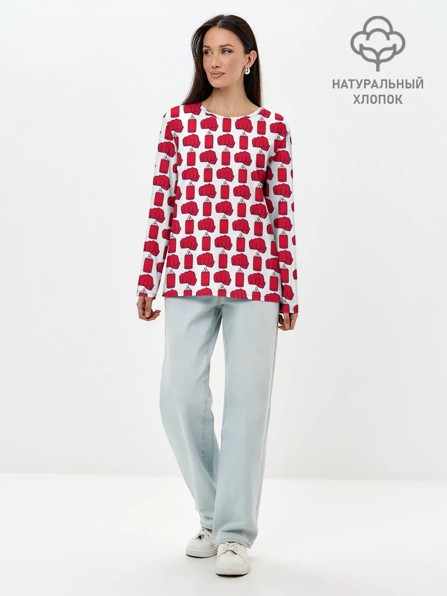 Лонгслив женский. Хлопок / KickBoxing