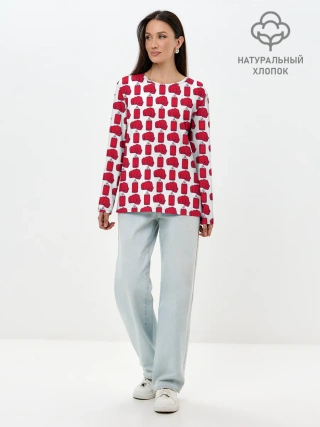 Лонгслив женский. Хлопок / KickBoxing