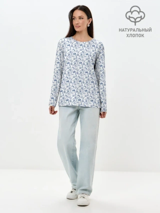 Лонгслив женский. Хлопок / Коктейли