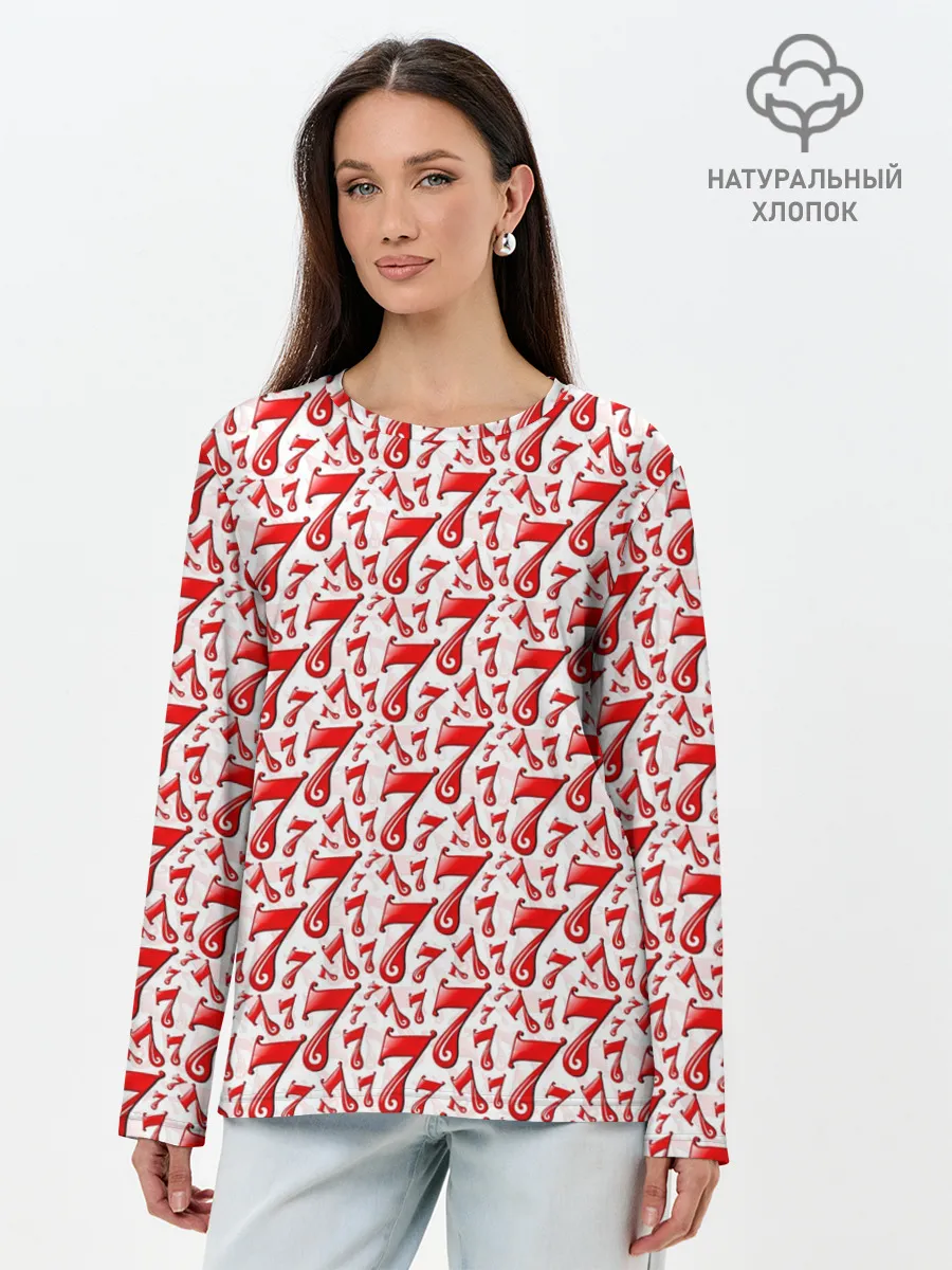 Лонгслив женский. Хлопок / Счастливчик