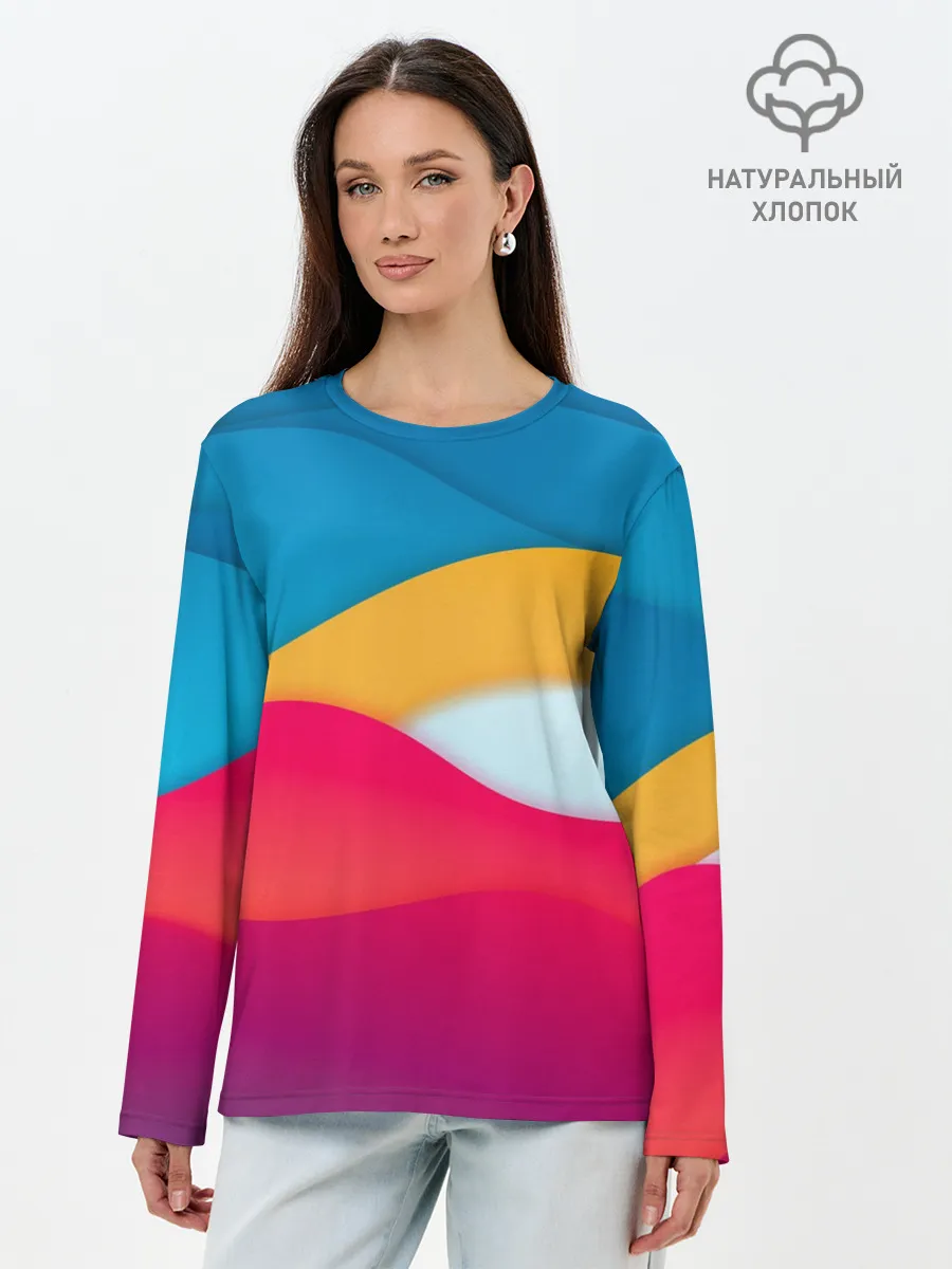 Лонгслив женский. Хлопок / Палитра Цвета