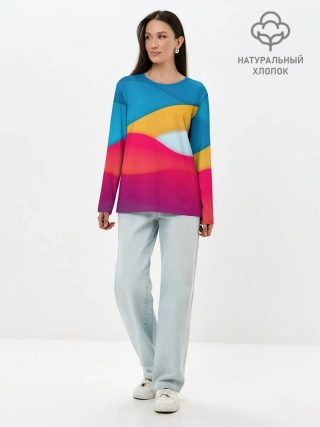 Лонгслив женский. Хлопок / Палитра Цвета