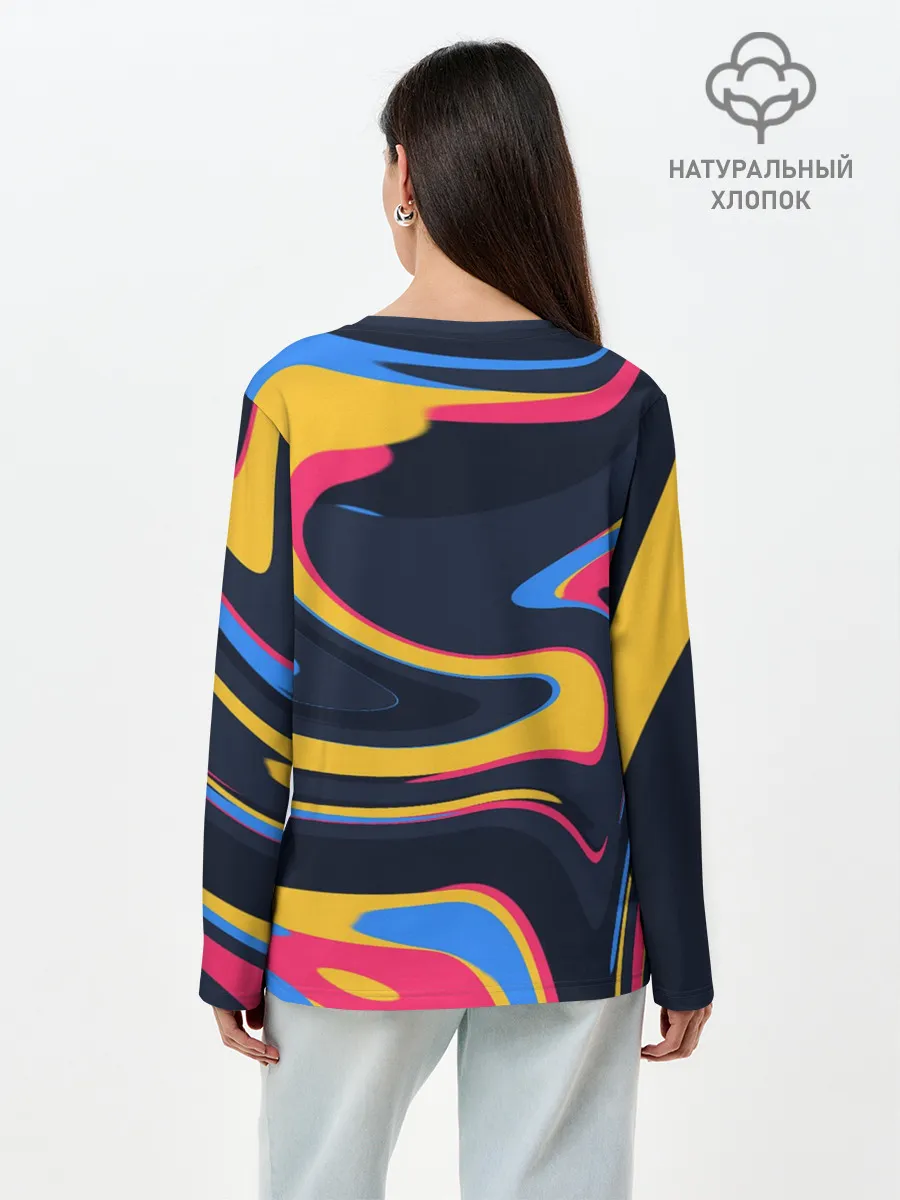 Лонгслив женский. Хлопок / Color Mix