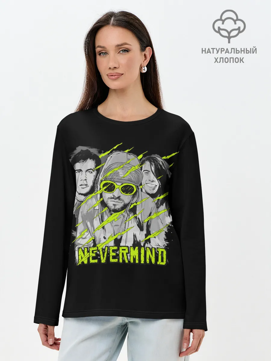 Лонгслив женский. Хлопок / Nevermind