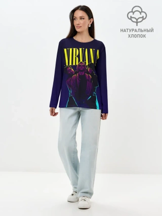 Лонгслив женский. Хлопок / Nirvana Neon