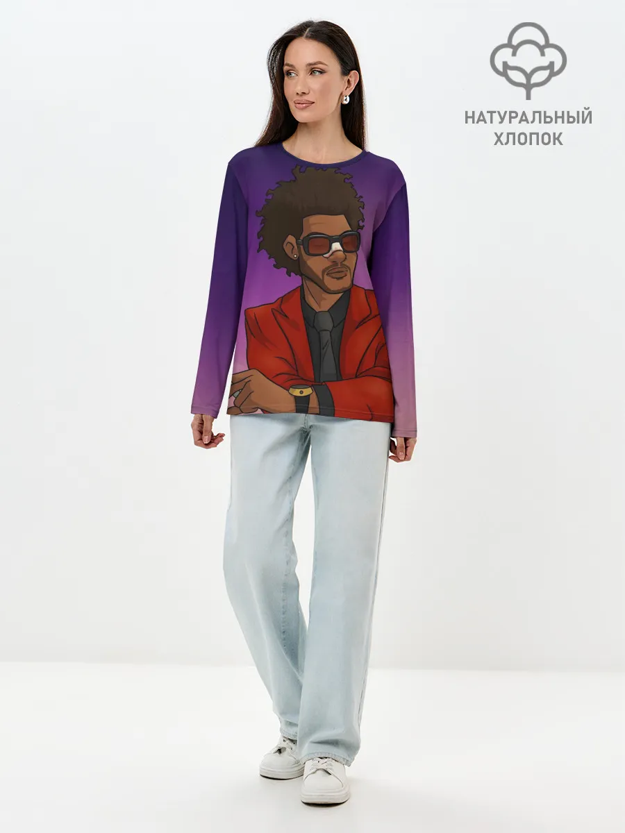 Лонгслив женский. Хлопок / Стильный Уикенд