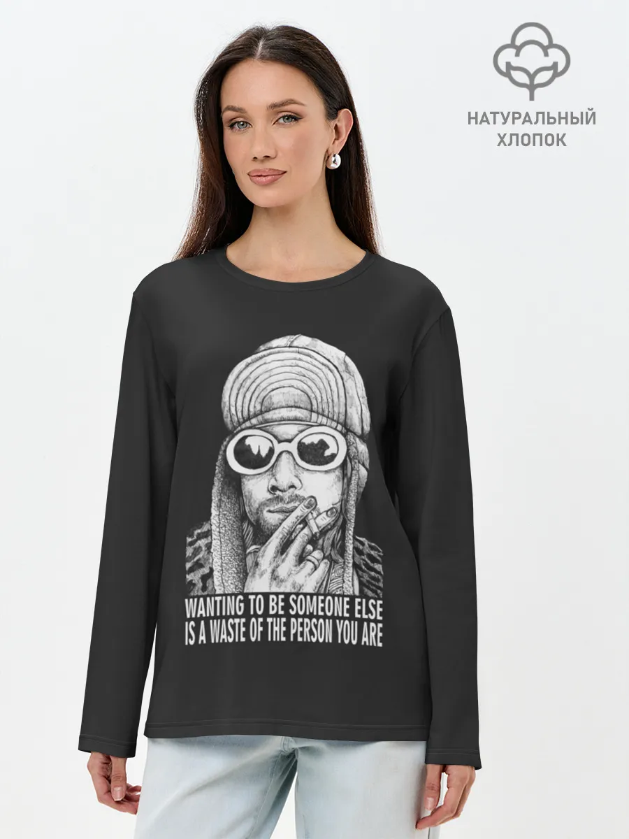 Лонгслив женский. Хлопок / Курт