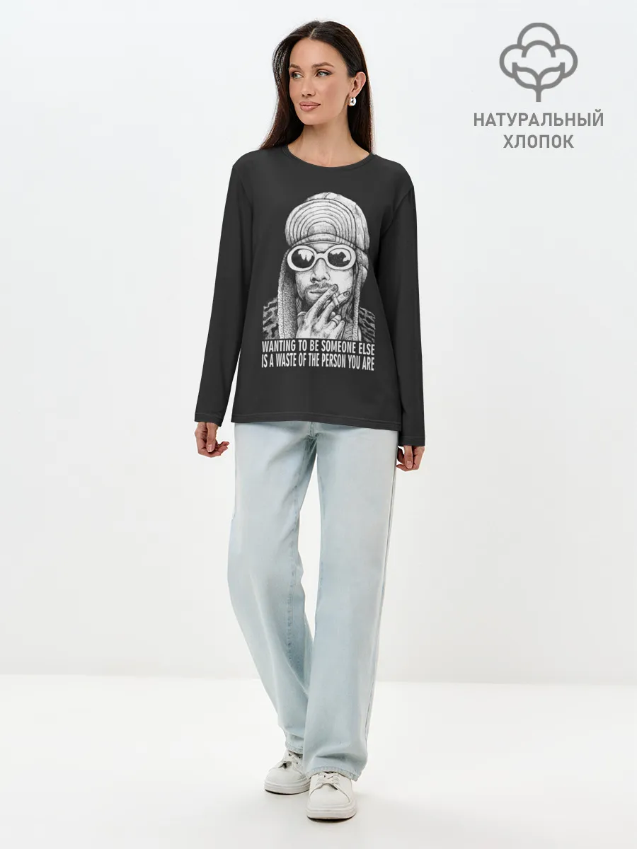 Лонгслив женский. Хлопок / Курт