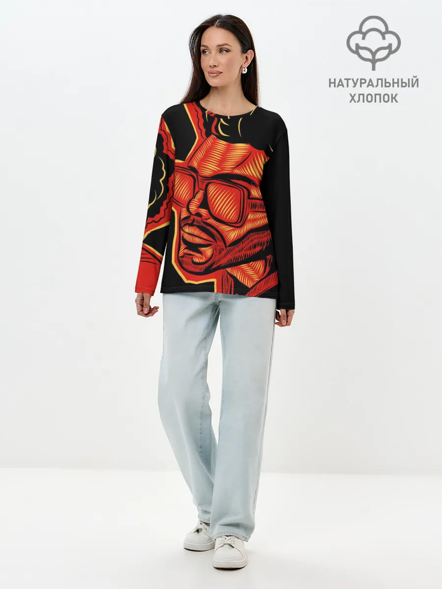 Лонгслив женский. Хлопок / Большой Уикенд