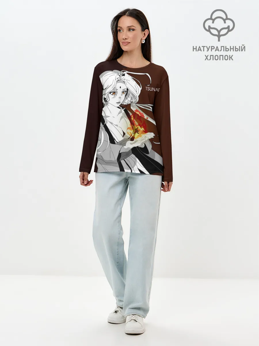 Лонгслив женский. Хлопок / Цунаде