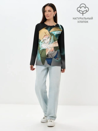 Лонгслив женский. Хлопок / Цунаде