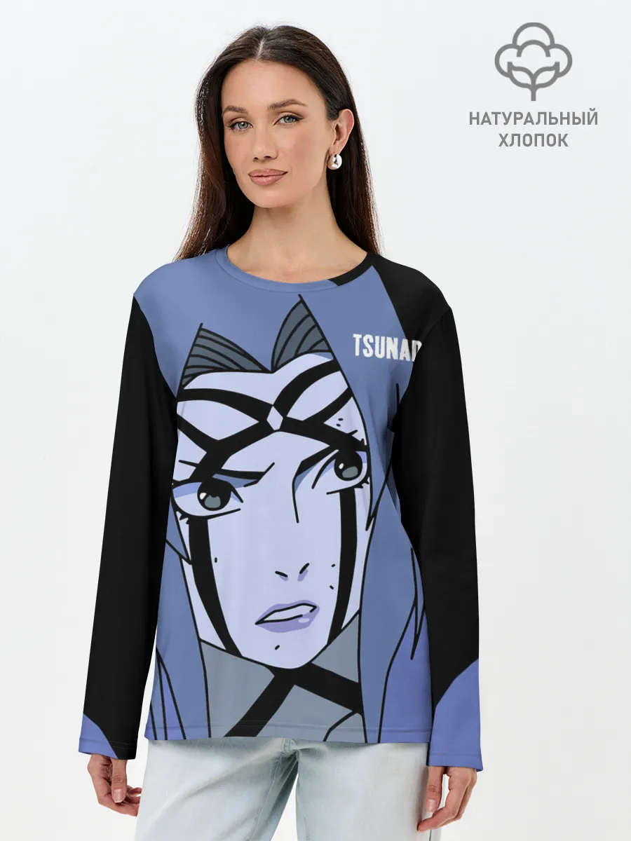 Лонгслив женский. Хлопок / Цунаде