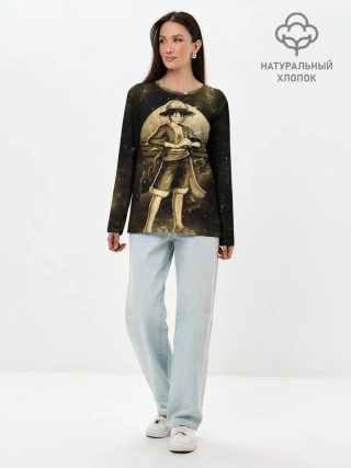 Лонгслив женский. Хлопок / Манки Д. Луффи | One Piece