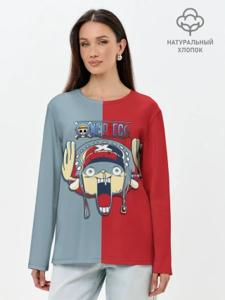 Лонгслив женский. Хлопок / Сопливый Тони Тони Чоппер | One Piece