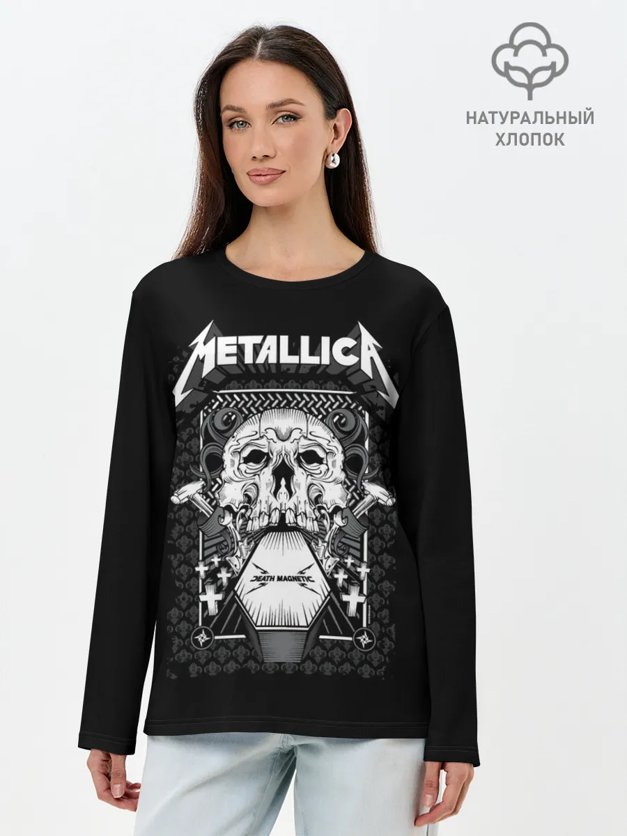 Лонгслив женский. Хлопок / Death magnetic