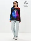 Лонгслив женский. Хлопок / Космический Луффи One Piece