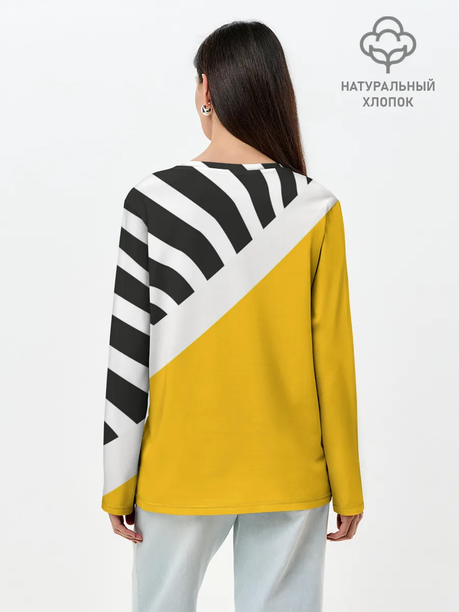 Лонгслив женский. Хлопок / Крути педали