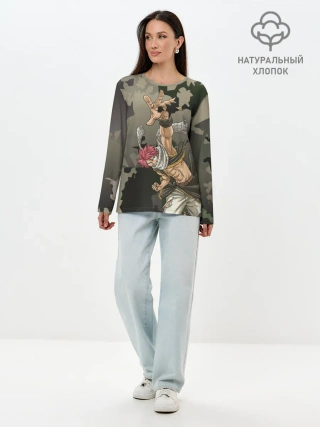 Лонгслив женский. Хлопок / Хвост феи