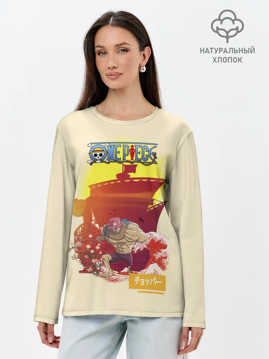 Лонгслив женский. Хлопок / Тони Тони Чоппер | One Piece
