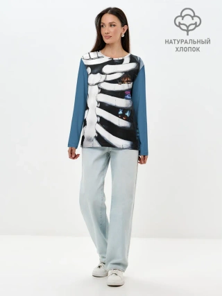 Лонгслив женский. Хлопок / SANS AND FRISK