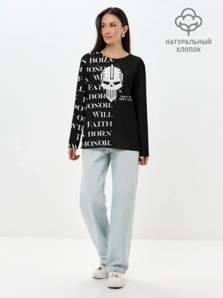 Лонгслив женский. Хлопок / Боевой клич | Железные войны