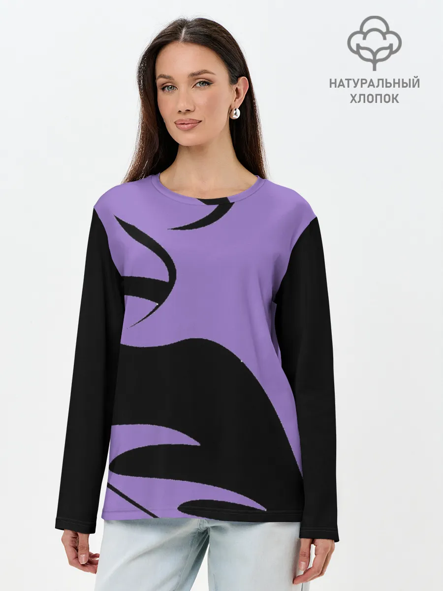 Лонгслив женский. Хлопок / Дракон