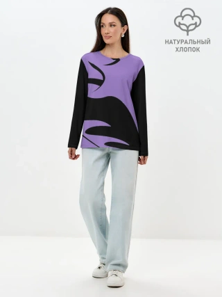 Лонгслив женский. Хлопок / Дракон