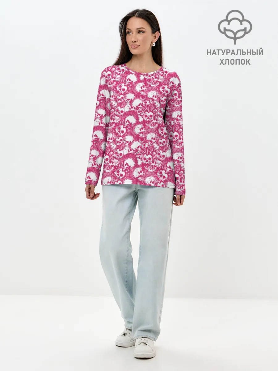 Лонгслив женский. Хлопок / Punks not Dead