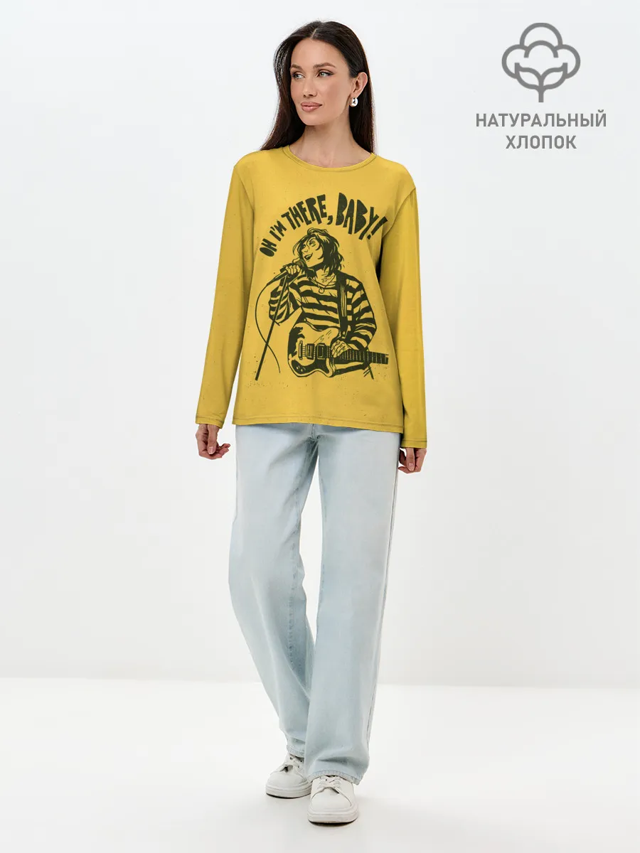 Лонгслив женский. Хлопок / Я тут, детка