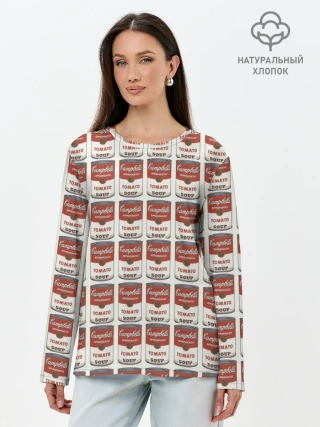 Лонгслив женский. Хлопок / Суп как искусство
