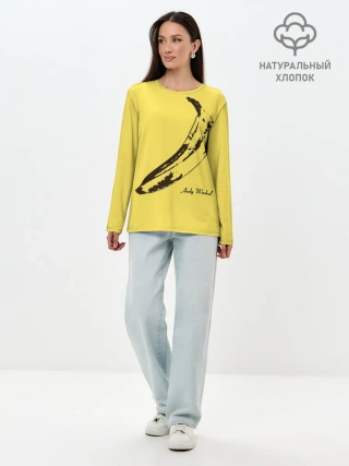 Лонгслив женский. Хлопок / Энди Уорхол - Банан
