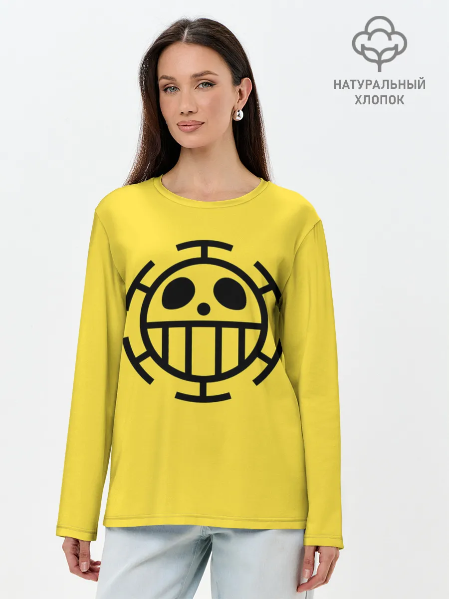 Лонгслив женский. Хлопок / Как у Трафальгара Ло One Piece