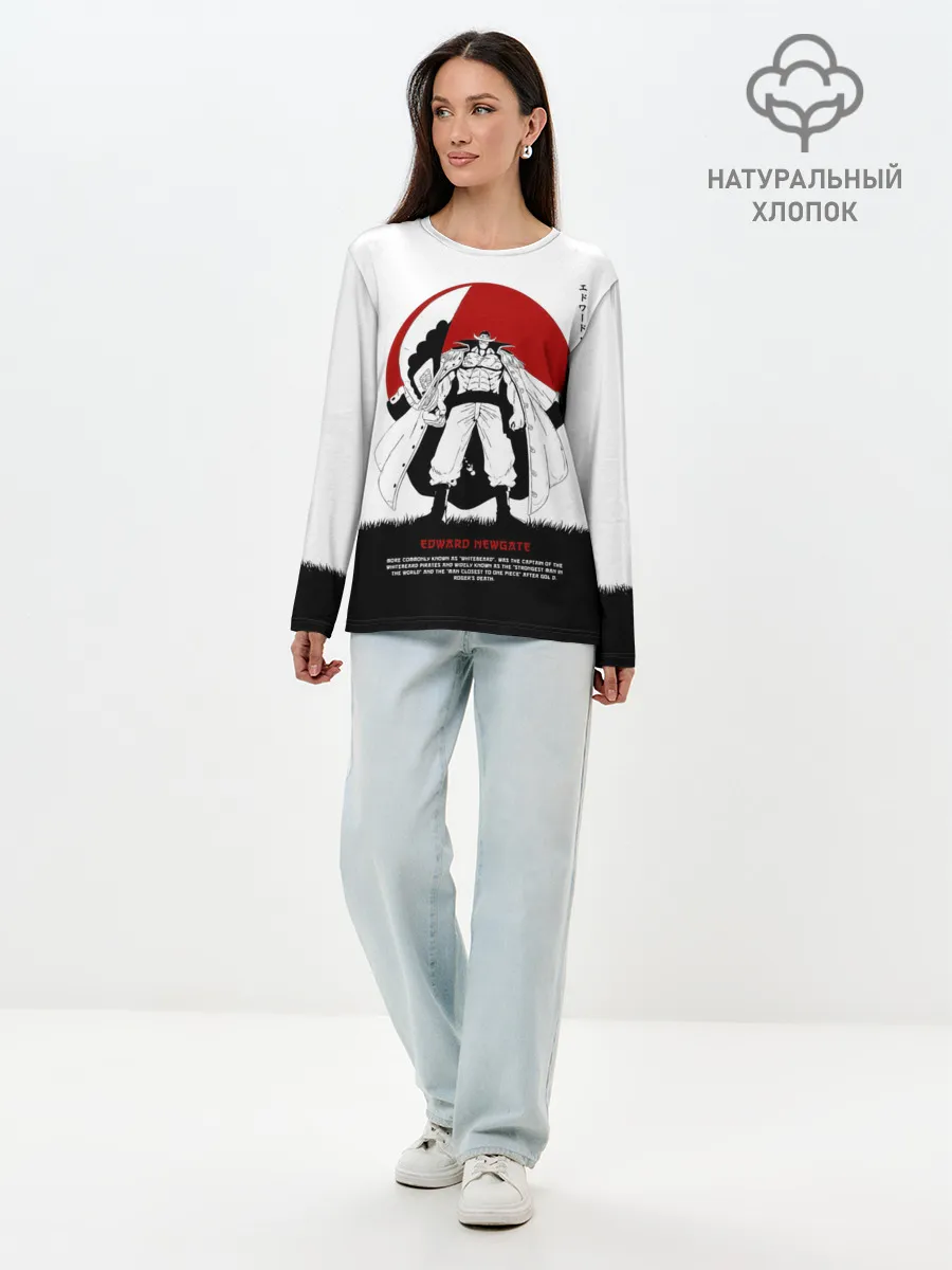 Лонгслив женский. Хлопок / Эдвард Ньюгейт | One Piece. Большой куш