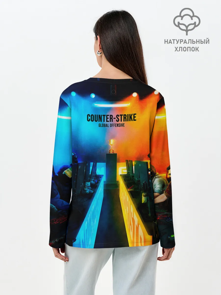 Лонгслив женский. Хлопок / Road to global elite