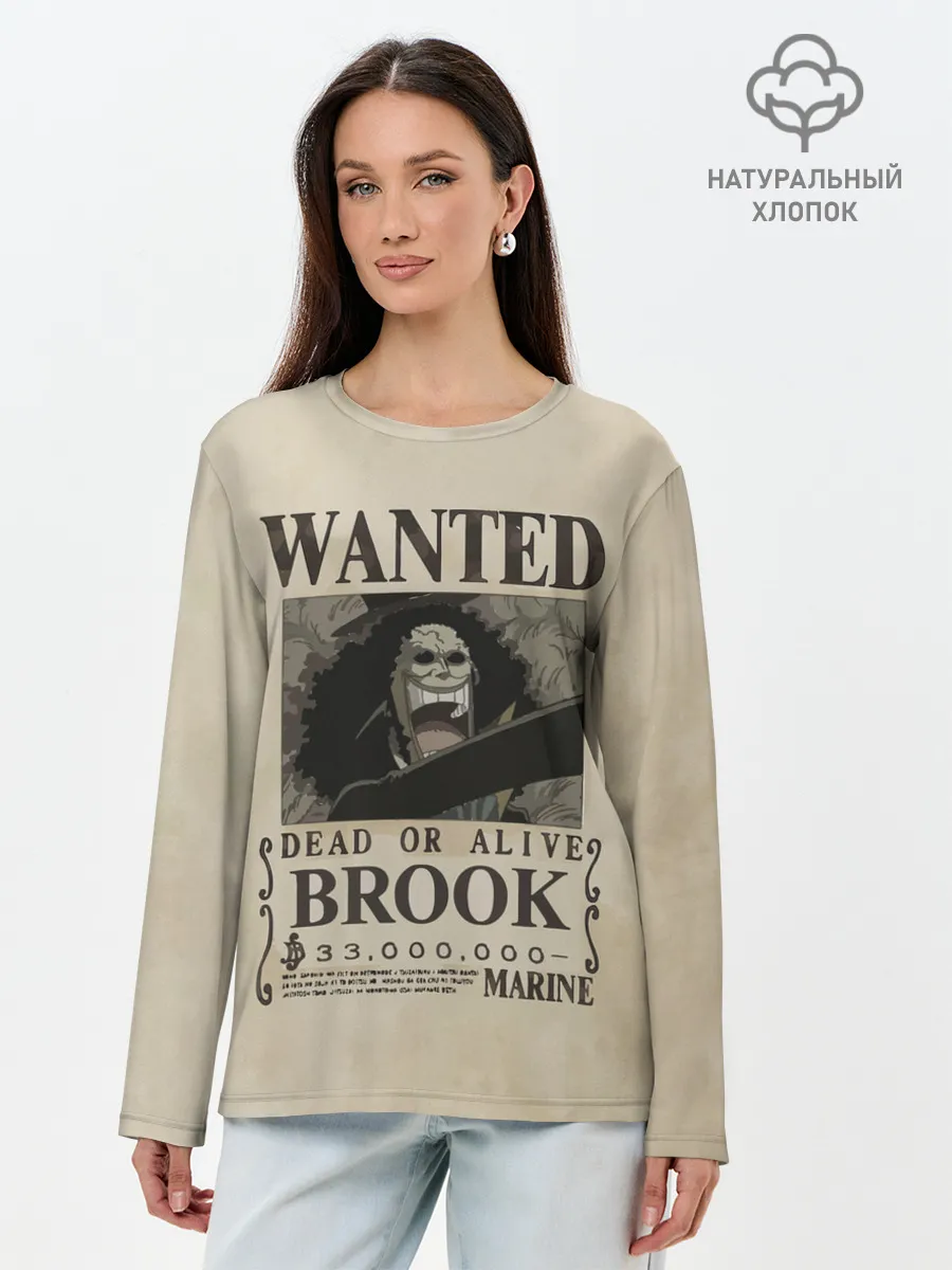Лонгслив женский. Хлопок / Брук в розыске | One Piece