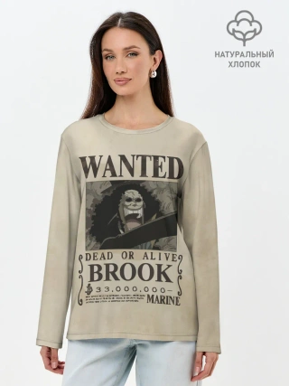Лонгслив женский. Хлопок / Брук в розыске | One Piece