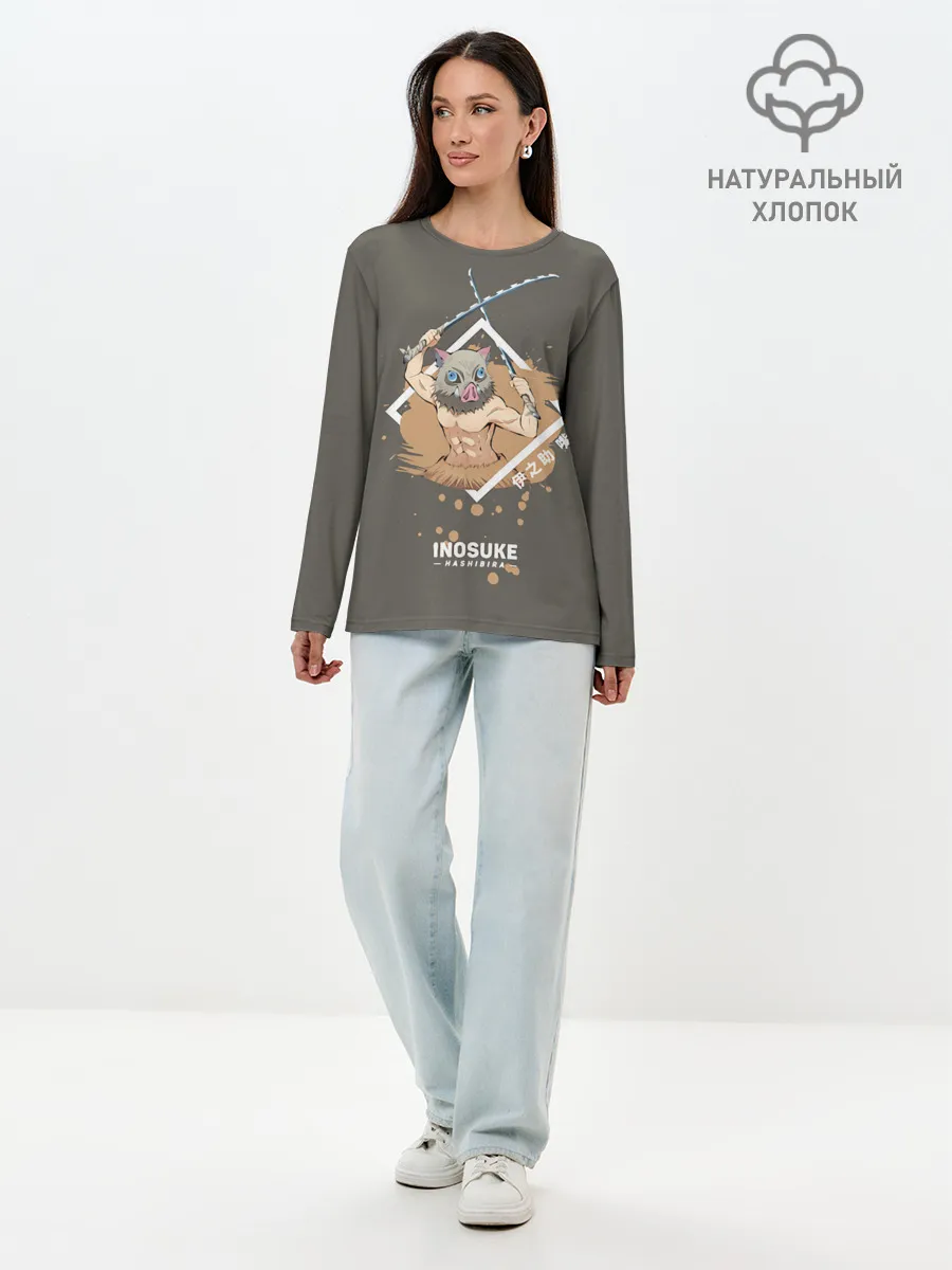 Лонгслив женский. Хлопок / Нашибира