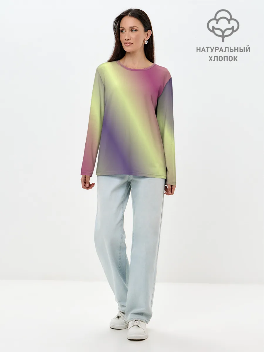 Лонгслив женский. Хлопок / Настроение
