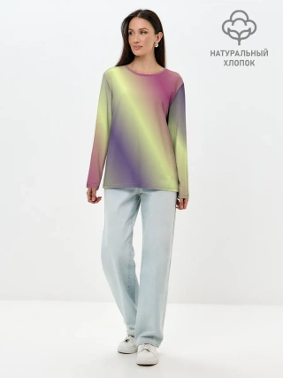 Лонгслив женский. Хлопок / Настроение