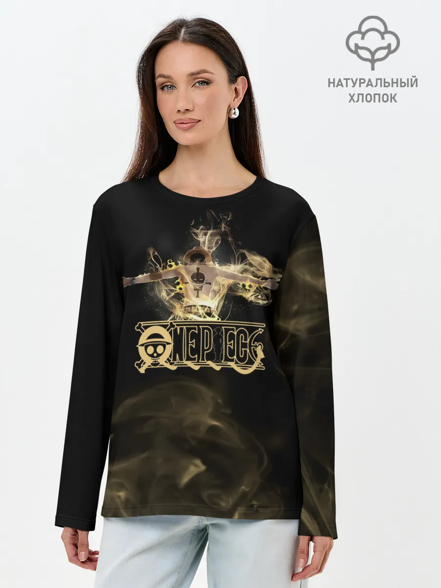 Лонгслив женский. Хлопок / Портгас Д. Эйс One Piece