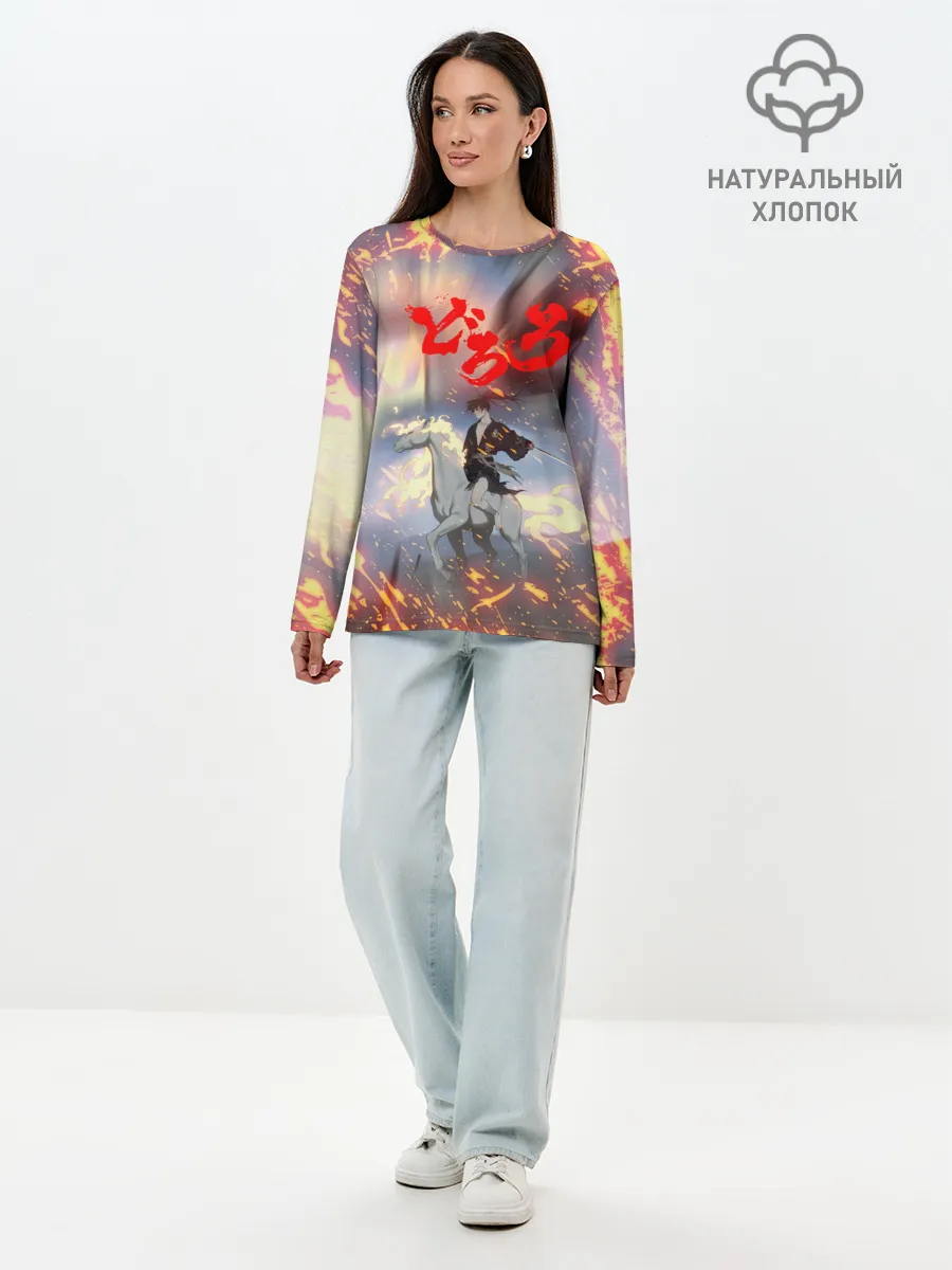 Лонгслив женский. Хлопок / Хяккимару и Мидоро | Дороро
