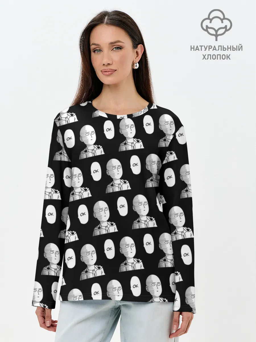 Лонгслив женский. Хлопок / ONE-PUNCH MAN | ВАН ПАНЧ МАН