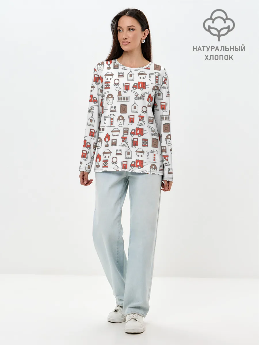 Лонгслив женский. Хлопок / Металлург