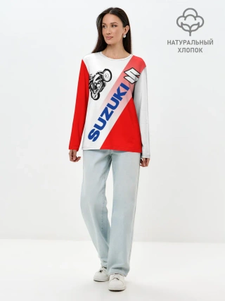 Лонгслив женский. Хлопок / SUZUKI / СУЗУКИ / RACING