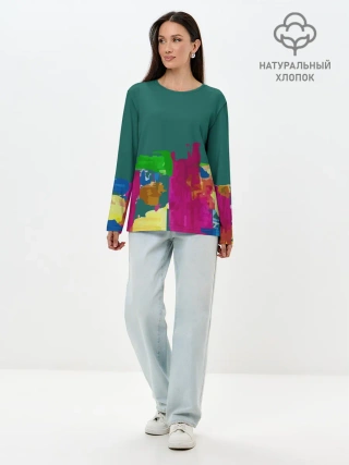 Лонгслив женский. Хлопок / Emerald Music