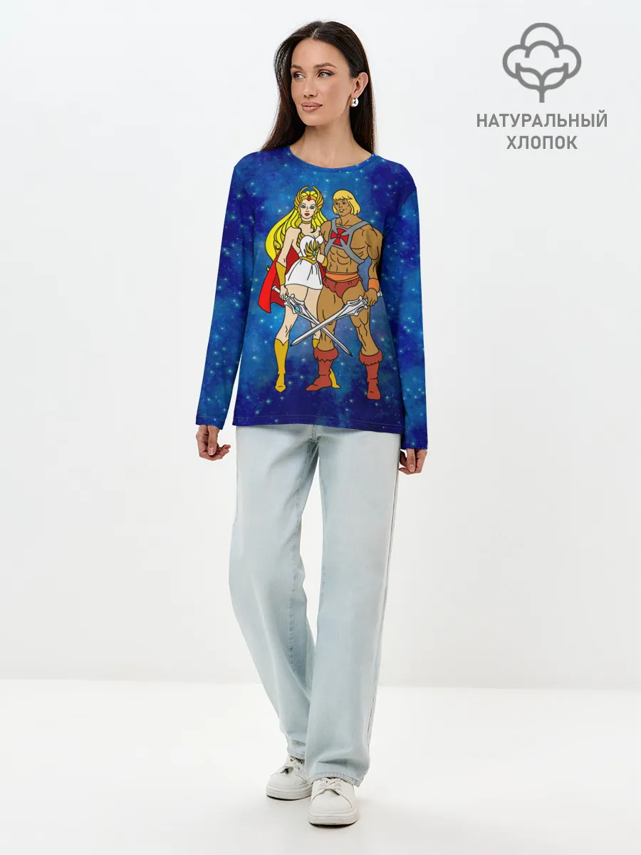 Лонгслив женский. Хлопок / Властелины вселенной, герои