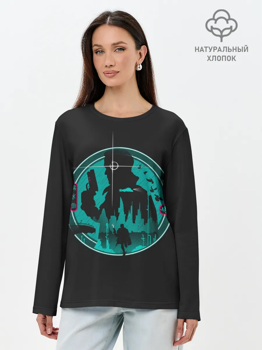 Лонгслив женский. Хлопок / Бегущий Форд