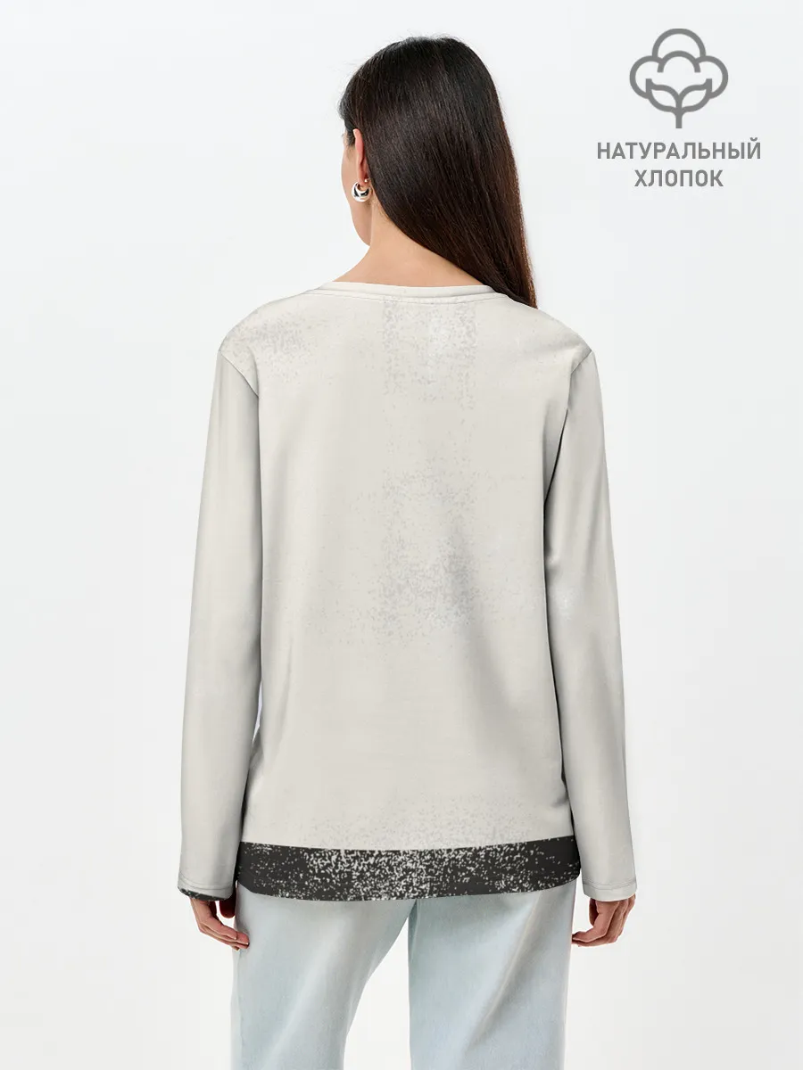 Лонгслив женский. Хлопок / Самурай на коне